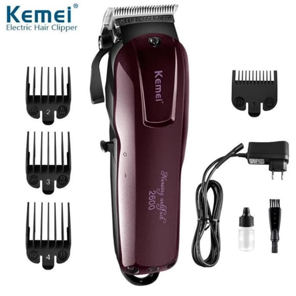 Alat Cukur Rambut Elektrik Cordless KEMEI KM-2600 / Mesin Cukur Rambut  / Mesin Cukur Kemei KM-2600
