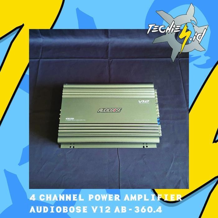 4 Channel Power Amplifier Audiobose V12 AB-360.4 - Dus Putih Polos