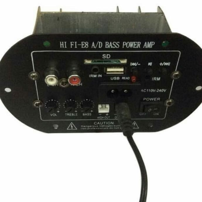 KIT BASSTUBE AKTIF WITH USB/SD CARD INPUT POWER AC 12V ATAU DC 220V