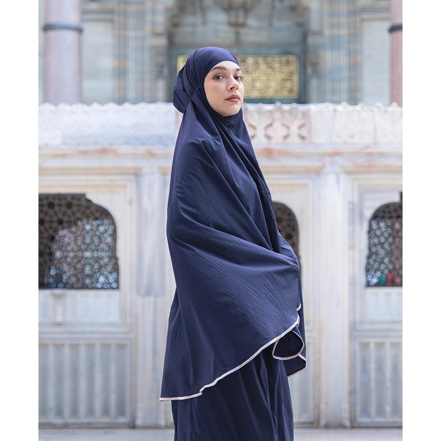 Original Heaven Lights - Sabeen Prayer Set - Mukena Travel Soft Parasut Polos Qv21