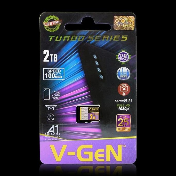 TERLARIS - MicroSD V-GeN Turbo 2TB Class 10 Memory Card Micro SD VGEN