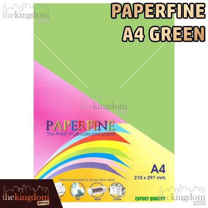 

Paperfine Kertas HVS Warna A4 Green Hijau Ijo Isi 500 Lembar Kode Warna 190