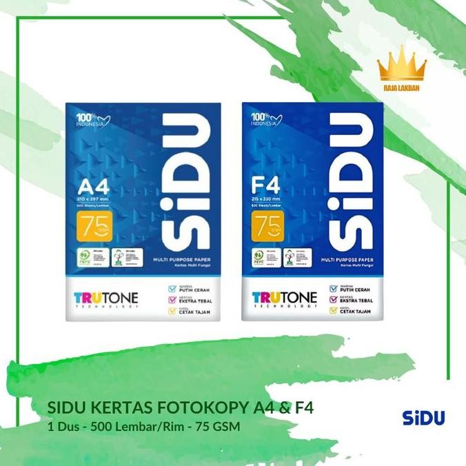 

BEBAS ONGKIR - Kertas HVS Kertas Fotocopy A4 & F4 SINAR DUNIA / SIDU/ 500 Lembar per Rim - DUS