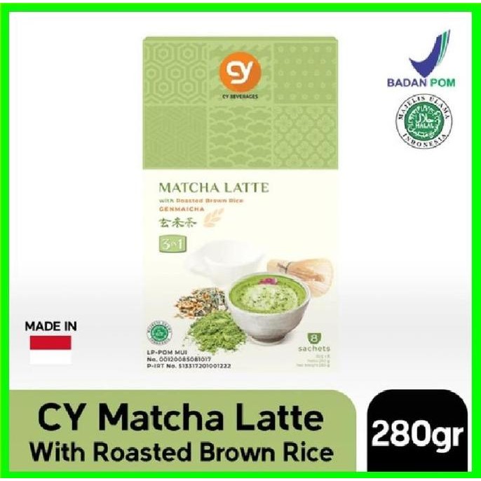 

Cy Matcha Latte With Roasted Brown Rice (Genmaicha Latte) 3 In 1 (Mine)