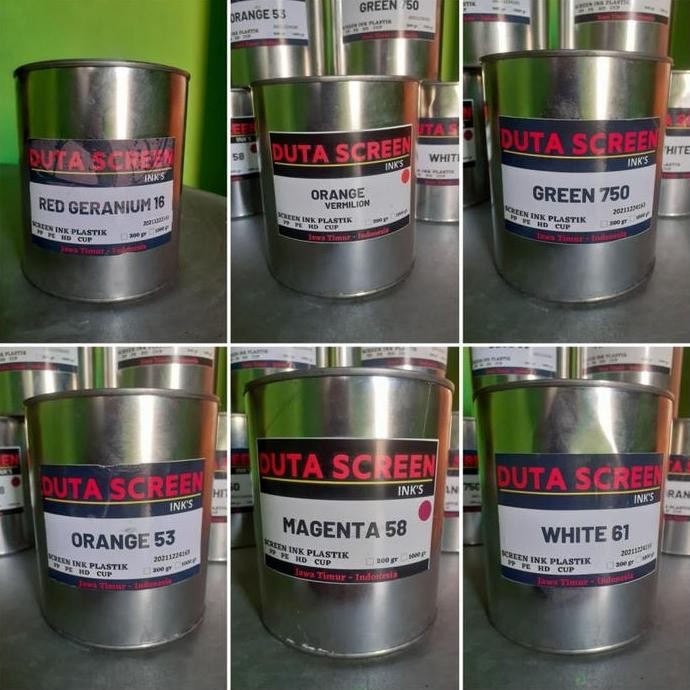 

Tinta Duta Screen Khusus Sablon Plastik / Tinta Sablon Cup Plastik