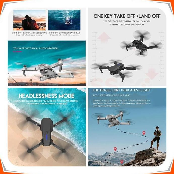 (New) Drone E88pro Foldable Drone Lipat Single Camera