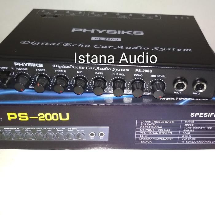 parametrik/pre amp PHYSIKS PS-200U SUARA mobil jernih Terbaik Berkualitas