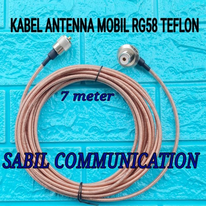 KABEL ANTENA MOBIL TEFLON RG58 7 METER KABEL RADIO RIG MOBIL RG58 Terbaik Berkualitas