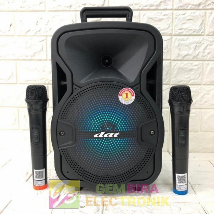 Speaker aktif portable 8 inch dat dt 820QD meeting wireless mic 8 inci