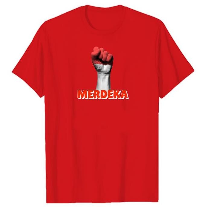 (Allthebest) Kaos Custom Baju Oblong Cowok Cewek Abg Garuda Kemerdekaan 17 Agustus Lomba Indonesia M