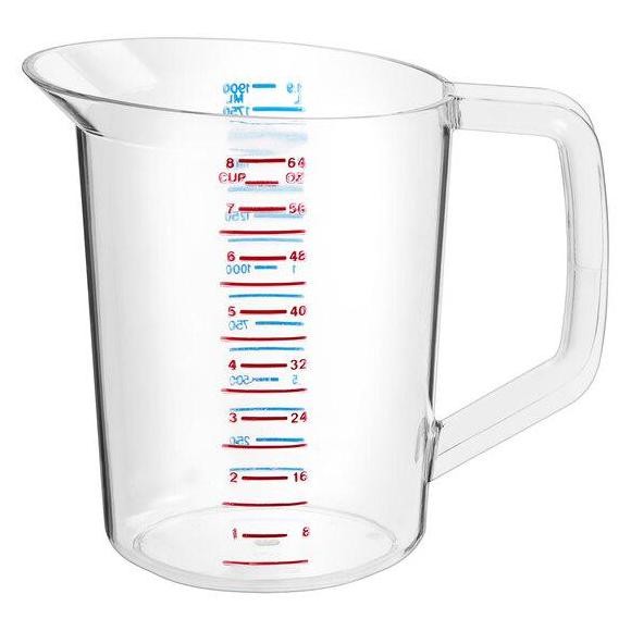 Clear Polycarbonate Plastic Measuring Jug Gelas Takar - Rubbermaid 2Qt (Sale)