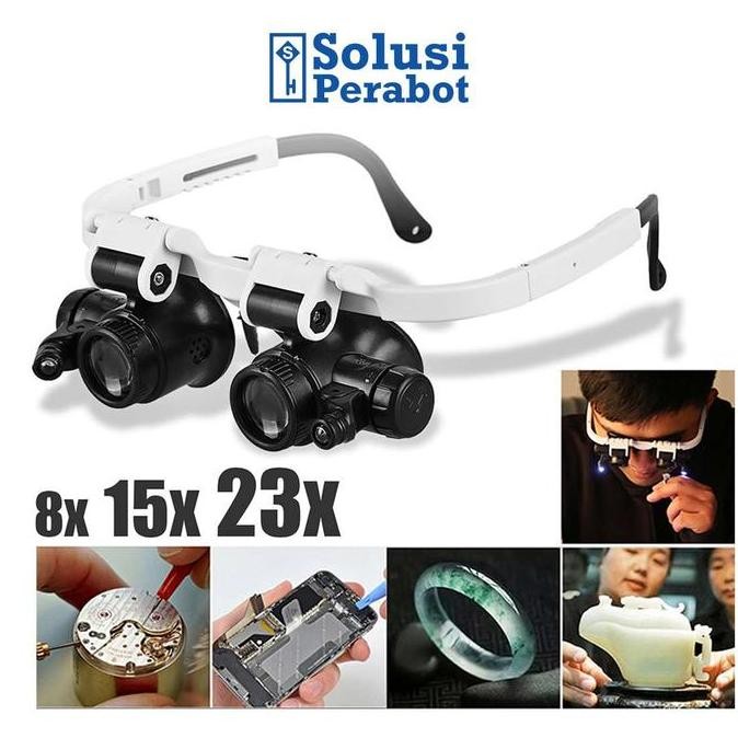 

Kaca Mata Servis Jam Led Sp / Kacamata Pembesar / Lampu Reparasi