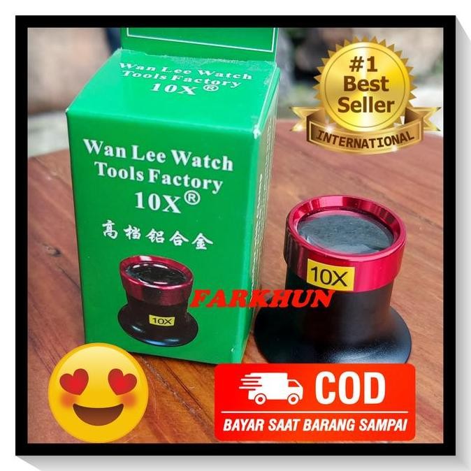 

Eye Loop Zoom 10X Lensa Kaca Pembesar Loupe Magnifier 10 X Jam Tangan