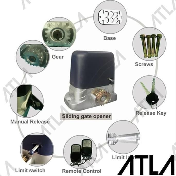 Autogate Auto Door Sliding Gate Dc 500 Kg Mesin Pembuka Pintu Gerbang