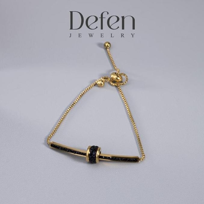 Defen Jewelry - Gelang Serut Titanium Wanita Gelang Tangan Perhiasan Cewek Gold Rose Gold Perhiasan 