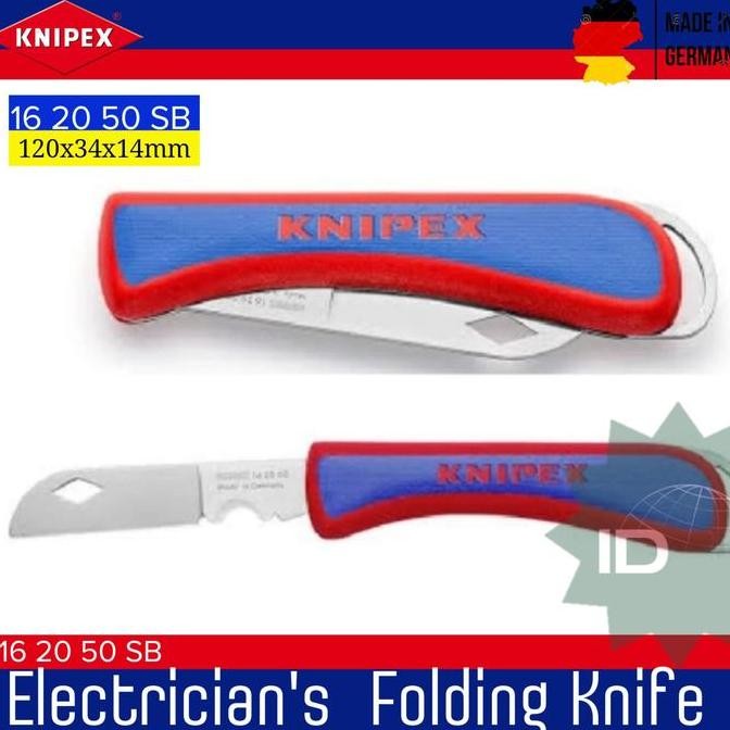 

16 20 50 Knipex Pisau Cutter Folding Knife For Electricians