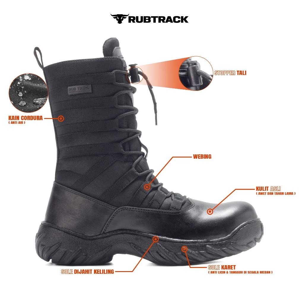RUBTRACK Ninja Jaguar Sepatu Tactical Pdl Safety Pria Kulit Asli