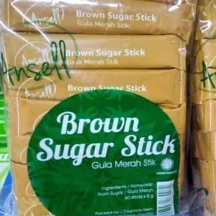 

Baru Ansell Brown Palm Sugar Stick 60x8gr - Gula Merah Stik Sachet Minuman