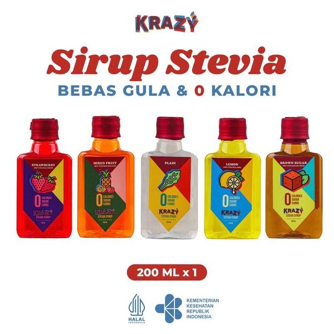 

Baru Krazy Stevia Sirup 200ml Pemanis Stevia Alami Tanpa Kalori