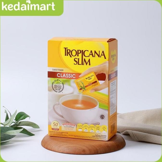 

Baru Tropicana Slim Sweetener 50 Sachet Pemanis Alami Rendah Kalori