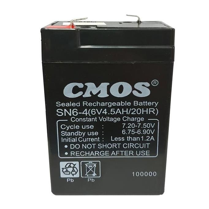 Batery Aki Emergency Lamp 6V Baterai Lampu Emergency Cmos Sn6-4