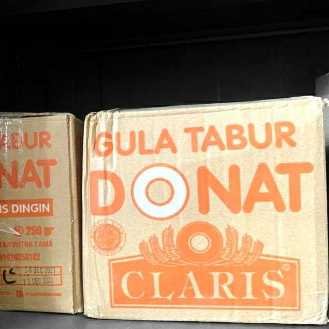 

Baru Gula Tabur Donat Claris 1 Dus (16x250gr) Gula Halus Kue Manis
