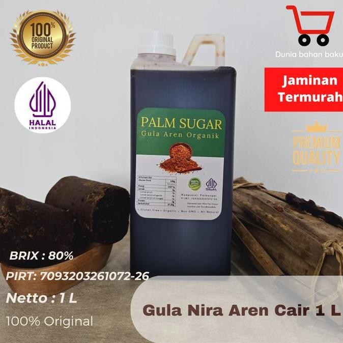 

Baru Gula Aren Cair Organik 1 Liter Palm Sugar Original 100% Asli