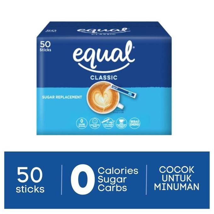 

Baru Equal Classic 50 Stick - Pemanis Nol Kalori Untuk Diet Diabetes