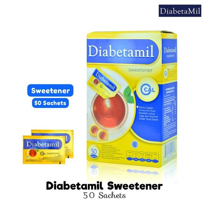 

Baru Diabetamil Sweetener Pengganti Gula Pasir 50 Sachet | Pemanis Rendah Kalori