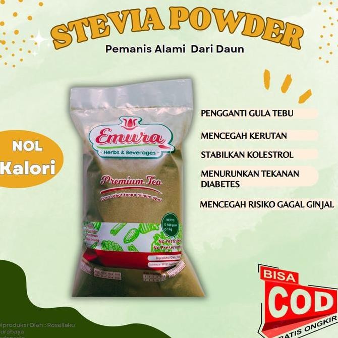 

Baru Stevia Powder Grade Premium - Pemanis Daun Alami Non Kalori
