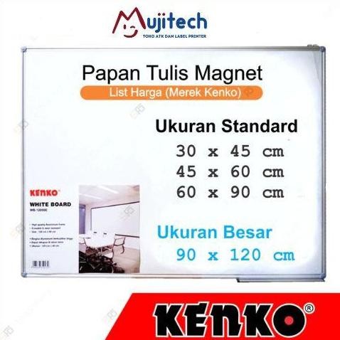 

Papan Tulis Magnetik Kenko Magnetic White Board 120 X 90 Cm