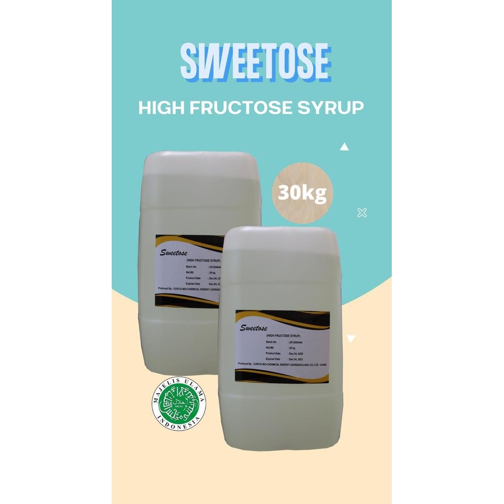 

Baru Sweetose Gula Cair Fructose 30kg Gula Buah Jagung Grosir