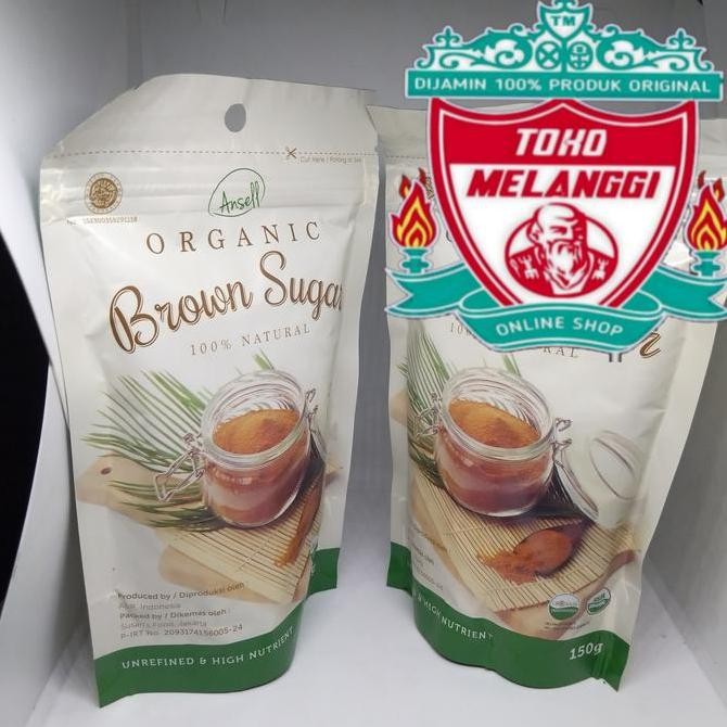 

Baru Ansell Organic Brown Sugar 1kg Gula Nira Bubuk 100% Natural