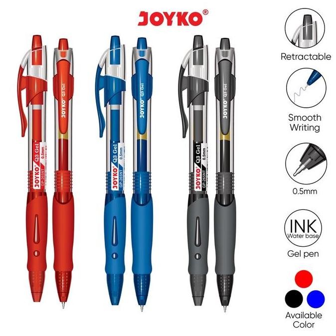 

Gel Pen / Pulpen / Pena Joyko Gp 265 Q Gel 0,5 Mm (12 Pcs)