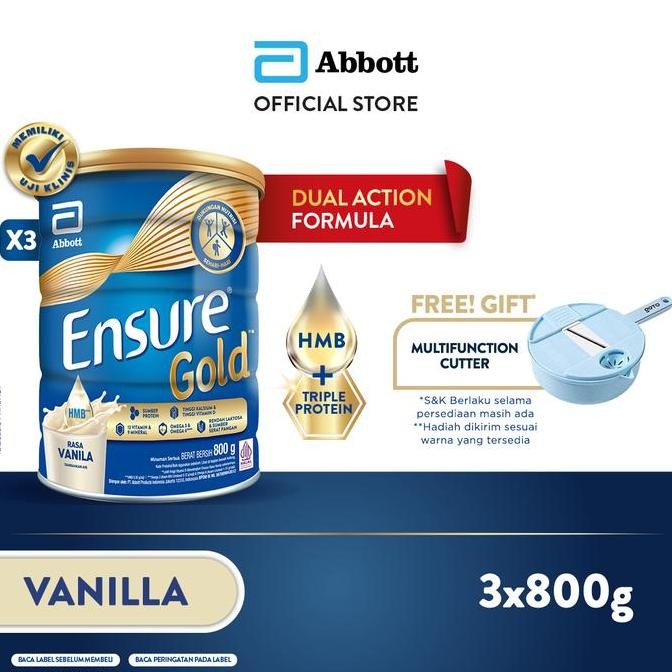

Grosir Ensure Gold Hmb Vanila 3X800G - Nutrisi Dewasa - Free Gift