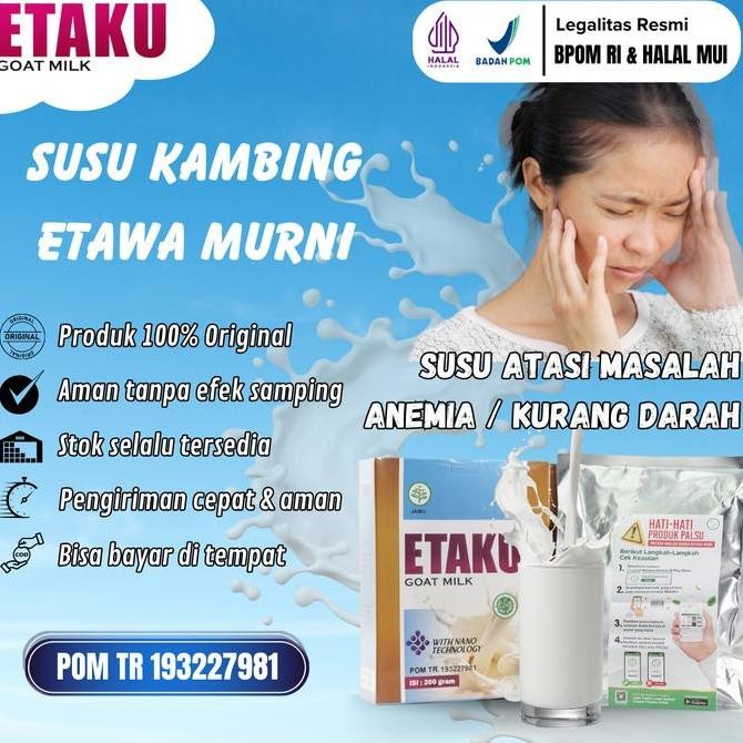 

Sale Walatra Etaku Goat Milk - Susu Untuk Penderita Anemia, Kurang Darah / Hb Rendah, Badan Lemas, Sering Pingsan, Sering Pusing