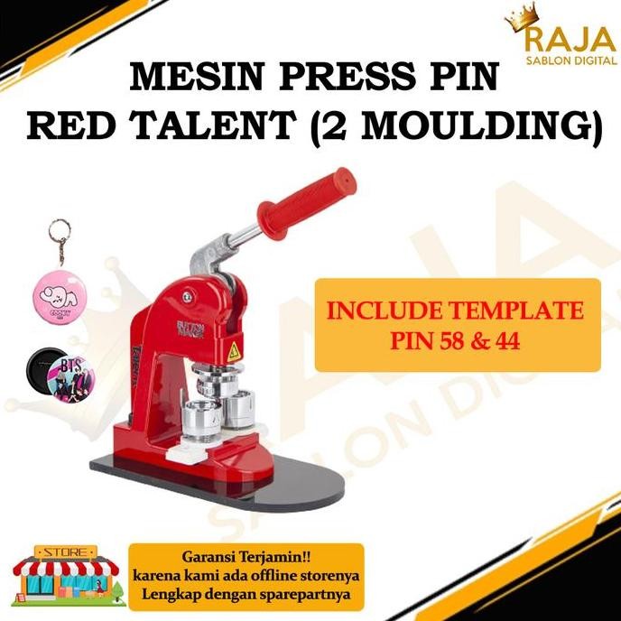 Grosir Mesin Press Pin Red Talent 2 Moulding | Alat Cetak Pin Peniti Dan Gantungan Kunci