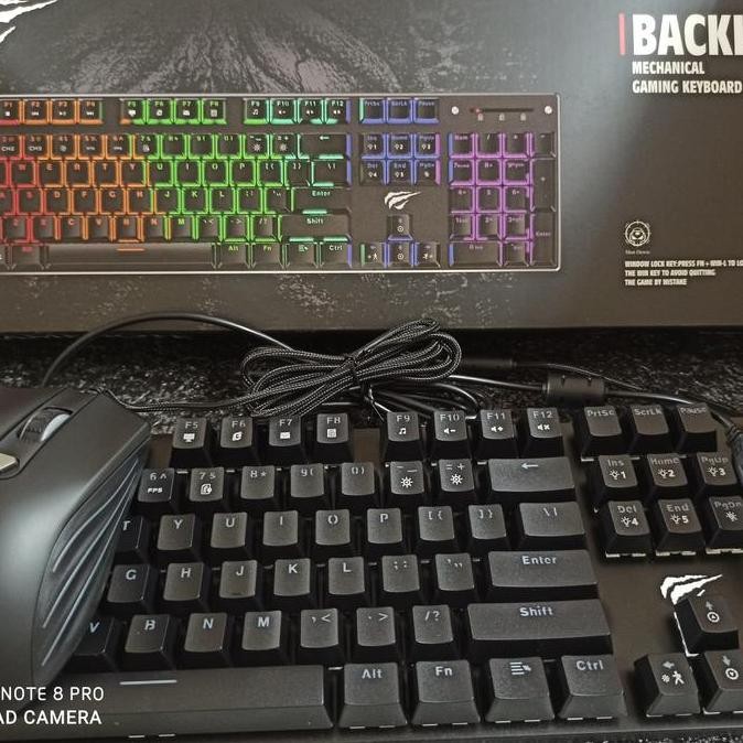 Murah Paket Keyboard Mouse Mechanical Havit
