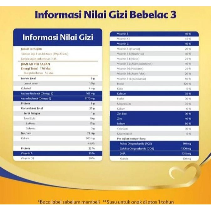 

Promo Bebelac 3 Vanilla 400 Gr Batita 1-3 Thn - Nutricia Bebelove 3