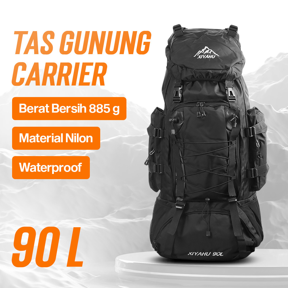 Tas Gunung Carrier Bag Travel Backpack Waterproof 90L