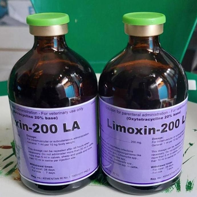 TERBARU LIMOXIN 200 LA 100ML - ANTIBIOTIK SUNTIK SPEKTRUM LUAS UNTUK SAPI KAMBING BABI