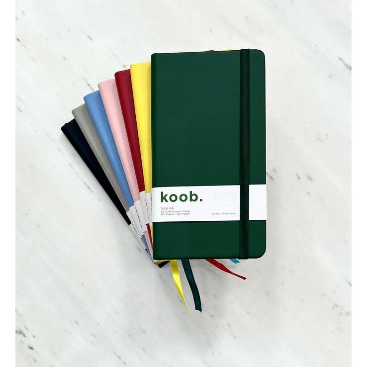 

Tersedia Koob Hardcover Notebook A6+ Titik Dotted Jurnal Diary
