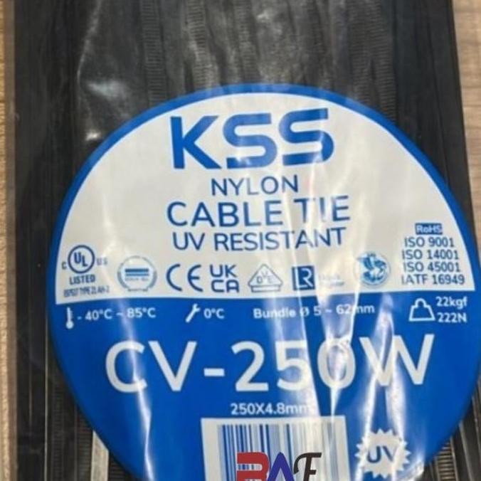 

Diskon! Cable Tie KSS CV-250 UV Resistance 250x3.6mm Tahan Panas & Outdoor