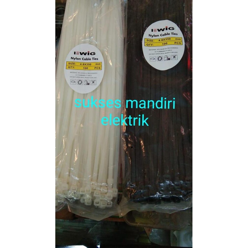 

Diskon! Kabel Ties 35cm x 4.8mm Hitam/Putih Cable Tie Ukuran Besar Serbaguna