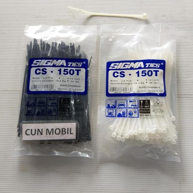 

Diskon! Cable Ties SIGMA 150L 15cm x 3.6mm - Insulok Harga Murah Isi 100pcs