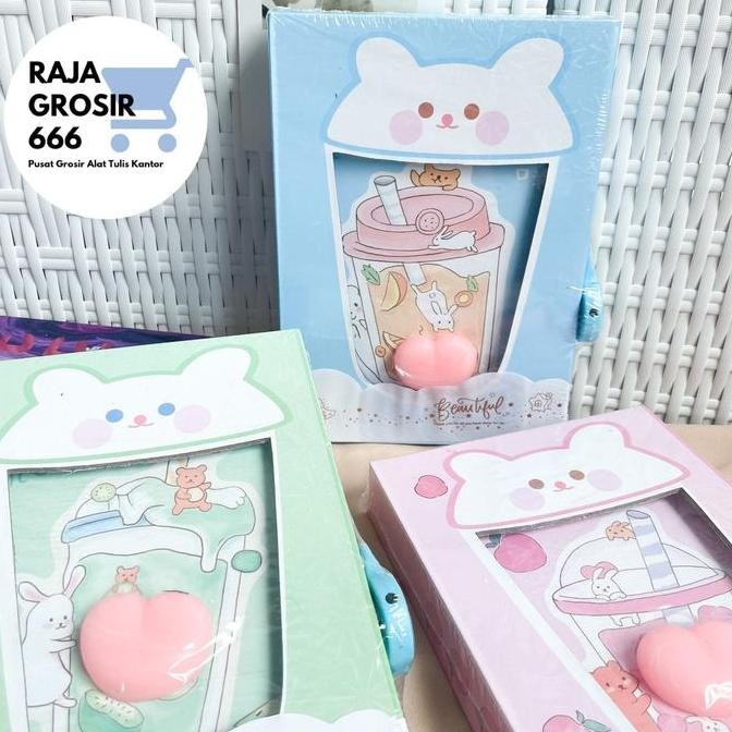 

Tersedia Buku Diary Gembok Boba Bubble Tea Lucu Stationery Warna Warni