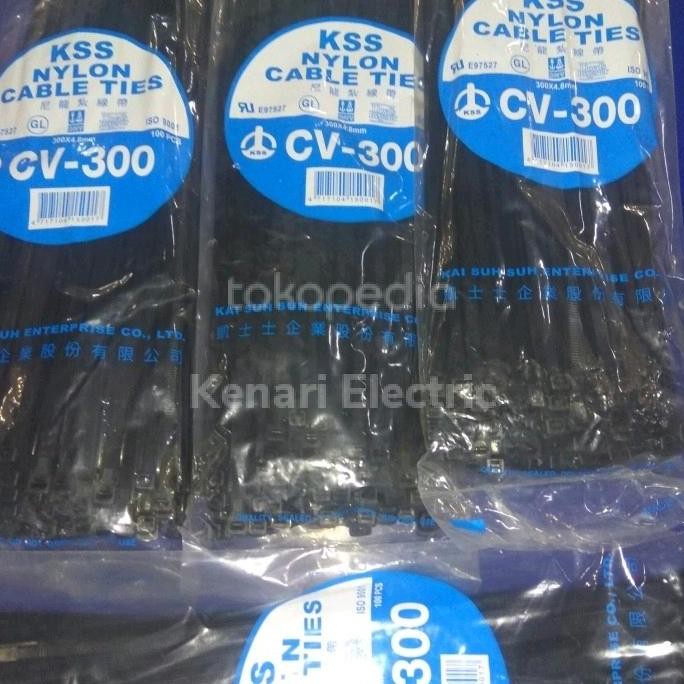 

Diskon! Cable Ties KSS CV-300 30cm x 4.8mm - Kabel Ties Kuat Tahan Tarik Isi 100pcs
