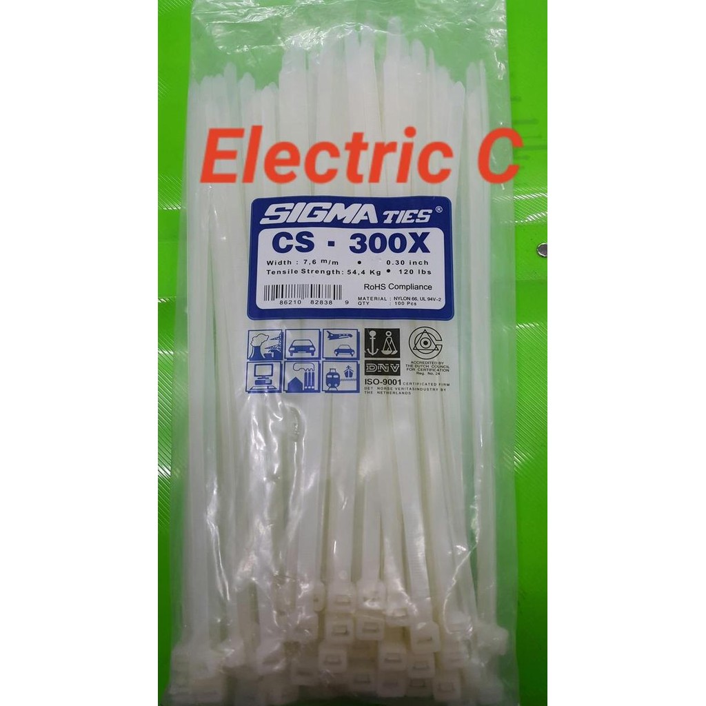 

Diskon! Cable Ties SIGMA CS-300X 30cm x 7.6mm Putih Cable Tie Jumbo Tahan Tarik