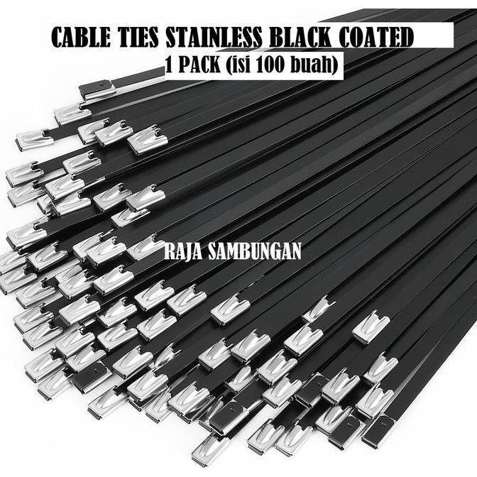 

Diskon! Cable Ties Stainless 4.6x100mm Black Coated - Anti Karat Isi 100pcs Perpack