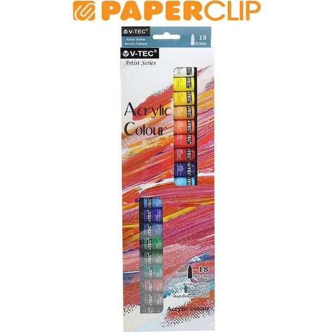 

NEW CAT ACRYLIC V-TEC ARTIST SERIES VT-818 SET 18C 12ML